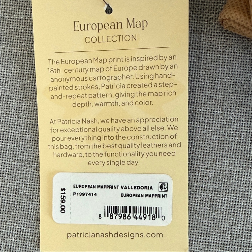 Patricia Nash European Map Print Velledoria Crossbody Bag - Picture 12 of 12